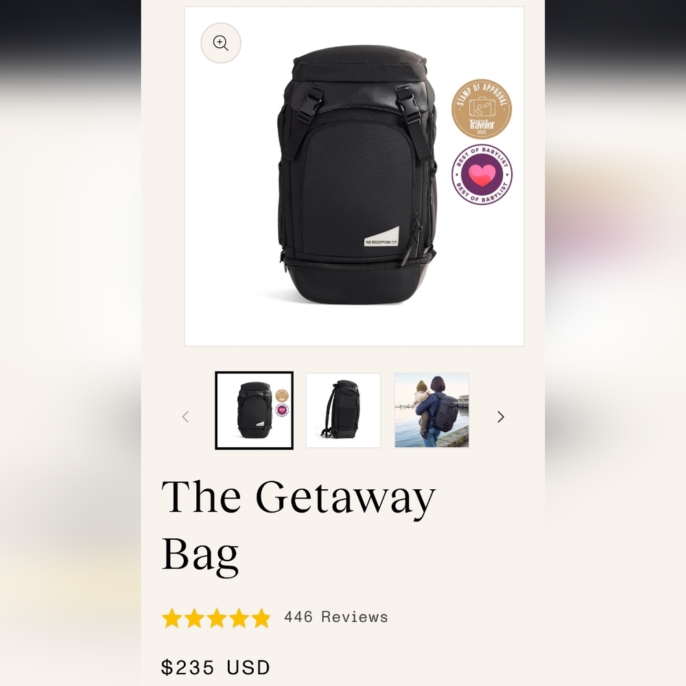 The Getaway Bag- No Reception Club Backpack Diaper Bag + Cooler